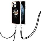 For iPhone 11 Pro Electroplating Dual-side IMD Phone Case with Lanyard(Natural Growth) - 1