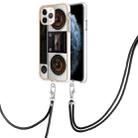 For iPhone 11 Pro Electroplating Dual-side IMD Phone Case with Lanyard(Retro Radio) - 1