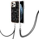 For iPhone 11 Pro Max Electroplating Dual-side IMD Phone Case with Lanyard(Equation) - 1