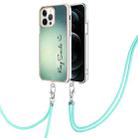 For iPhone 12 / 12 Pro Electroplating Dual-side IMD Phone Case with Lanyard(Smile) - 1