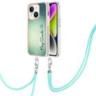 For iPhone 14 Electroplating Dual-side IMD Phone Case with Lanyard(Smile) - 1