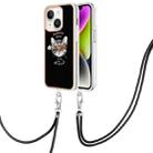 For iPhone 14 Electroplating Dual-side IMD Phone Case with Lanyard(Natural Growth) - 1