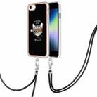For iPhone SE 2022 / SE 2020 / 8 / 7 Electroplating Dual-side IMD Phone Case with Lanyard(Natural Growth) - 1