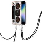 For iPhone SE 2022 / SE 2020 / 8 / 7 Electroplating Dual-side IMD Phone Case with Lanyard(Retro Radio) - 1