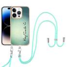 For iPhone 16 Pro Max Electroplating Dual-side IMD Phone Case with Lanyard(Smile) - 2