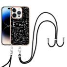 For iPhone 16 Pro Max Electroplating Dual-side IMD Phone Case with Lanyard(Equation) - 2