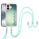 For iPhone 16 Plus Electroplating Dual-side IMD Phone Case with Lanyard(Smile) - 2