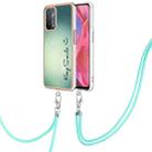 For OPPO A74 / A93 5G / A54 5G / A93s 5G Electroplating Dual-side IMD Phone Case with Lanyard(Smile) - 1