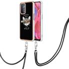 For OPPO A74 / A93 5G / A54 5G / A93s 5G Electroplating Dual-side IMD Phone Case with Lanyard(Natural Growth) - 1