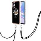 For OPPO A78 / A58 Electroplating Dual-side IMD Phone Case with Lanyard(Natural Growth) - 1