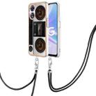 For OPPO A78 / A58 Electroplating Dual-side IMD Phone Case with Lanyard(Retro Radio) - 1