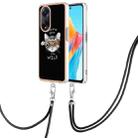 For OPPO A98 Electroplating Dual-side IMD Phone Case with Lanyard(Natural Growth) - 1
