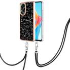 For OPPO A58 4G Electroplating Dual-side IMD Phone Case with Lanyard(Equation) - 1