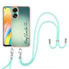 For OPPO A78 4G Electroplating Dual-side IMD Phone Case with Lanyard(Smile) - 2