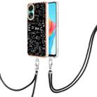 For OPPO A78 4G Electroplating Dual-side IMD Phone Case with Lanyard(Equation) - 1