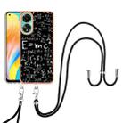 For OPPO A78 4G Electroplating Dual-side IMD Phone Case with Lanyard(Equation) - 2