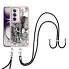 For OPPO Reno12 Pro Global Electroplating Dual-side IMD Phone Case with Lanyard(Totem Elephant) - 2