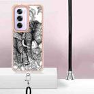 For OPPO Reno12 Pro Global Electroplating Dual-side IMD Phone Case with Lanyard(Totem Elephant) - 3