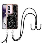 For OPPO Reno12 Pro Global Electroplating Dual-side IMD Phone Case with Lanyard(Equation) - 2