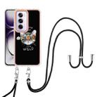 For OPPO Reno12 Pro Global Electroplating Dual-side IMD Phone Case with Lanyard(Natural Growth) - 2