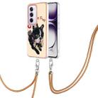 For OPPO Reno12 Pro Global Electroplating Dual-side IMD Phone Case with Lanyard(Lucky Dog) - 1