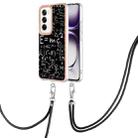 For OPPO Reno12 Global Electroplating Dual-side IMD Phone Case with Lanyard(Equation) - 1