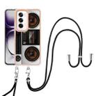 For OPPO Reno12 Global Electroplating Dual-side IMD Phone Case with Lanyard(Retro Radio) - 2
