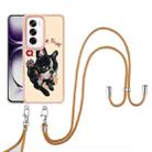 For OPPO Reno12 Global Electroplating Dual-side IMD Phone Case with Lanyard(Lucky Dog) - 2