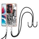 For OPPO Reno11 F 5G Global Electroplating Dual-side IMD Phone Case with Lanyard(Totem Elephant) - 2