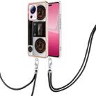 For Xiaomi 13 Lite 5G Electroplating Dual-side IMD Phone Case with Lanyard(Retro Radio) - 1