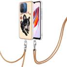For Xiaomi Redmi 12C / 11A 4G Electroplating Dual-side IMD Phone Case with Lanyard(Lucky Dog) - 1