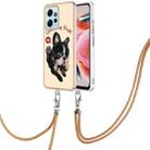 For Xiaomi Redmi Note 12 4G Electroplating Dual-side IMD Phone Case with Lanyard(Lucky Dog) - 1