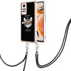 For Xiaomi Redmi Note 12 Pro 4G Global Electroplating Dual-side IMD Phone Case with Lanyard(Natural Growth) - 1