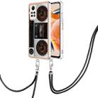 For Xiaomi Redmi Note 12 Pro 4G Global Electroplating Dual-side IMD Phone Case with Lanyard(Retro Radio) - 1