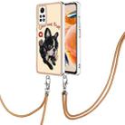 For Xiaomi Redmi Note 12 Pro 4G Global Electroplating Dual-side IMD Phone Case with Lanyard(Lucky Dog) - 1