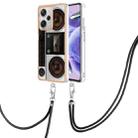 For Xiaomi Redmi Note 12 Pro+ Global Electroplating Dual-side IMD Phone Case with Lanyard(Retro Radio) - 1