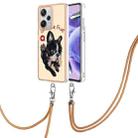 For Xiaomi Redmi Note 12 Pro+ Global Electroplating Dual-side IMD Phone Case with Lanyard(Lucky Dog) - 1