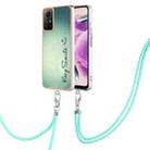 For Xiaomi Redmi Note 12S 4G Electroplating Dual-side IMD Phone Case with Lanyard(Smile) - 1