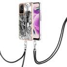 For Xiaomi Redmi Note 12S 4G Electroplating Dual-side IMD Phone Case with Lanyard(Totem Elephant) - 1