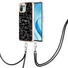For Xiaomi Mi 11 Lite Electroplating Dual-side IMD Phone Case with Lanyard(Equation) - 1
