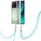 For Xiaomi 13T/13T Pro Electroplating Dual-side IMD Phone Case with Lanyard(Smile) - 1