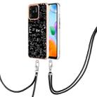 For Xiaomi Redmi 10C Electroplating Dual-side IMD Phone Case with Lanyard(Equation) - 1