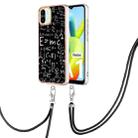 For Xiaomi Redmi A1 Electroplating Dual-side IMD Phone Case with Lanyard(Equation) - 1