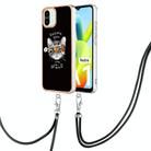 For Xiaomi Redmi A1 Electroplating Dual-side IMD Phone Case with Lanyard(Natural Growth) - 1