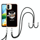 For Xiaomi Redmi A1 Electroplating Dual-side IMD Phone Case with Lanyard(Natural Growth) - 2