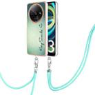 For Xiaomi Redmi A3 Electroplating Dual-side IMD Phone Case with Lanyard(Smile) - 1