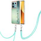 For Xiaomi Redmi Note 13 5G Global Electroplating Dual-side IMD Phone Case with Lanyard(Smile) - 1