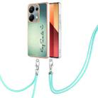 For Xiaomi Redmi Note 13 Pro 4G Global Electroplating Dual-side IMD Phone Case with Lanyard(Smile) - 1