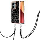 For Xiaomi Poco M6 Pro 4G Electroplating Dual-side IMD Phone Case with Lanyard(Equation) - 1