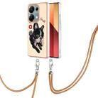 For Xiaomi Poco M6 Pro 4G Electroplating Dual-side IMD Phone Case with Lanyard(Lucky Dog) - 1